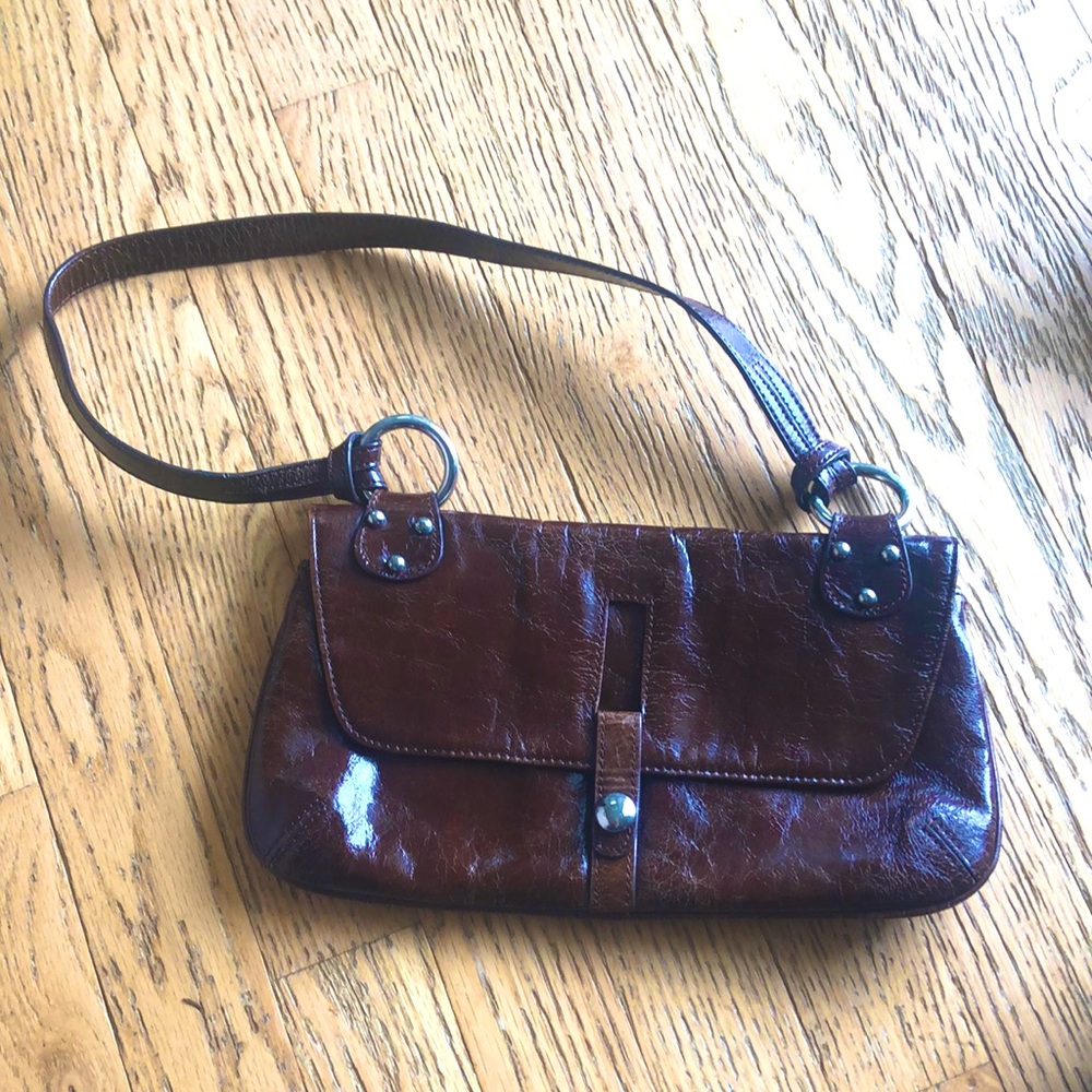 Kenneth Cole leather bag. Chocolate brown